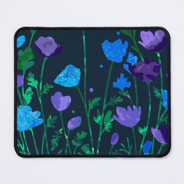 Item preview, Blue Purple Wildflower Stencil Art designed and sold by GAP90.