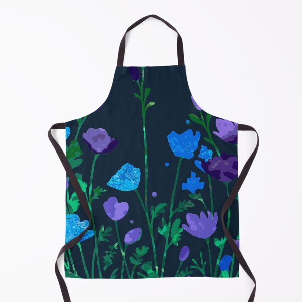 Item preview, Blue Purple Wildflower Stencil Art designed and sold by GAP90.