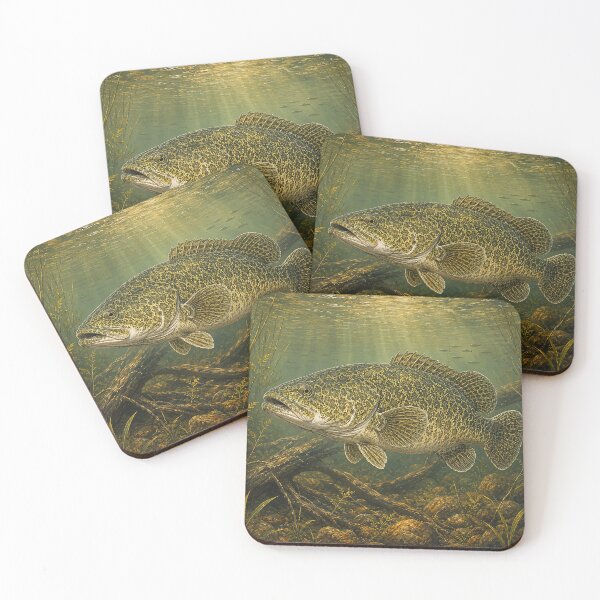 Item preview, Murray Cod in Golden Waters designed and sold by Pixel Junkies Studio.