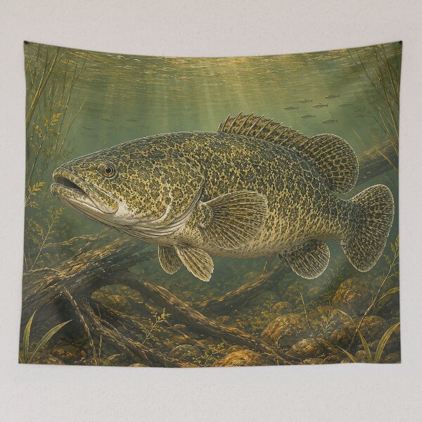 Item preview, Murray Cod in Golden Waters designed and sold by Pixel Junkies Studio.