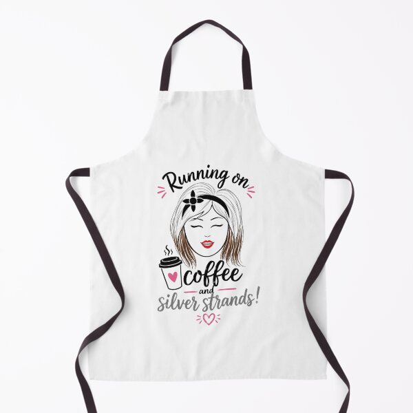 Item preview, Running on Coffee and Silver Strands Gray Hair Empowerment Design designed and sold by Pattie Marie.