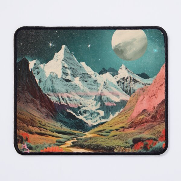 Item preview, Moonlit Mountain Flower Landscape designed and sold by LuminaPosters.