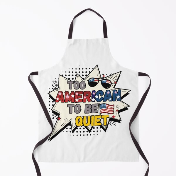 Item preview, Too American To Be Quiet Funny Patriotic Pop Art designed and sold by Sarah'sCreativeLab.