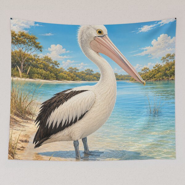 Item preview, Australian Pelican Shoreline designed and sold by Pixel Junkies Studio.