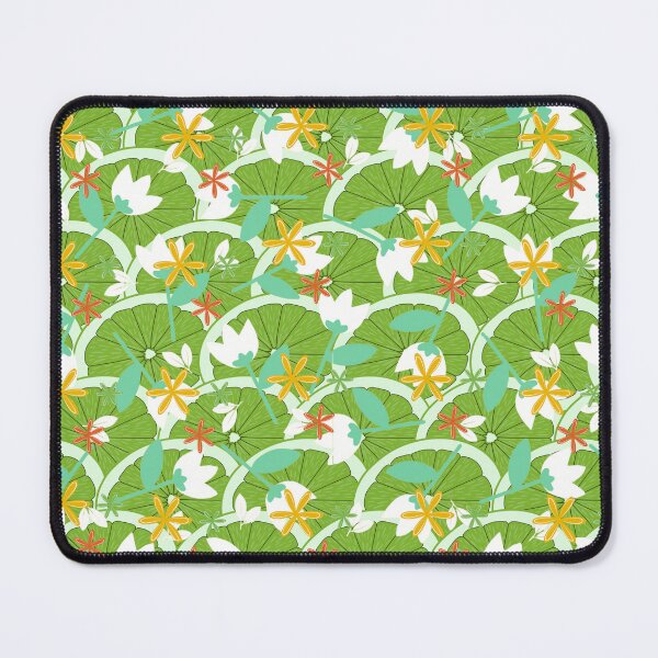 Item preview, Refreshing Pattern of Limes and Summer Wildflowers designed and sold by VibranPalette.