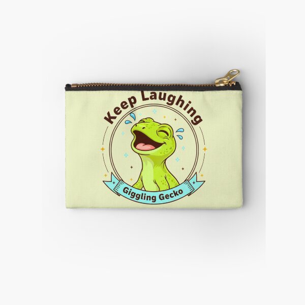 Item preview, Keep Laughing Giggling Gecko - Cute Cartoon Reptile Emblem designed and sold by TheSquirla.