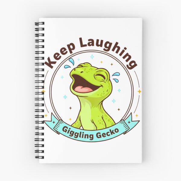 Item preview, Keep Laughing Giggling Gecko - Cute Cartoon Reptile Emblem designed and sold by TheSquirla.