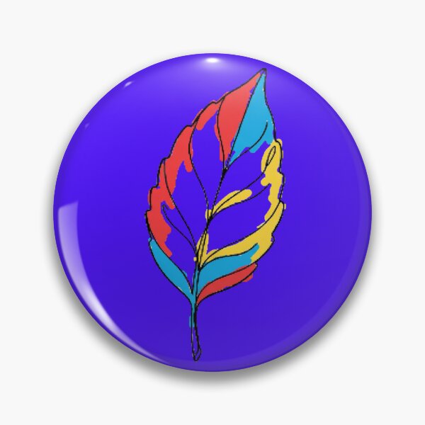 Item preview, Colorful Leaf Line Art Wall Print | Bold Primary Colors Decor designed and sold by RefreshPop Studio.