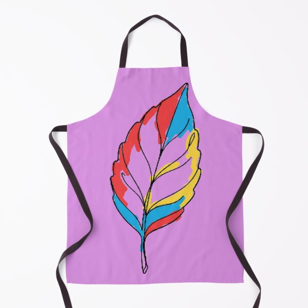 Item preview, Colorful Leaf Line Art Wall Print | Bold Primary Colors Decor designed and sold by RefreshPop Studio.