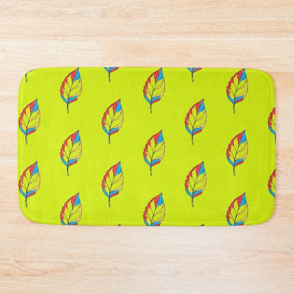Item preview, Colorful Leaf Line Art Wall Print | Bold Primary Colors Decor designed and sold by RefreshPop Studio.