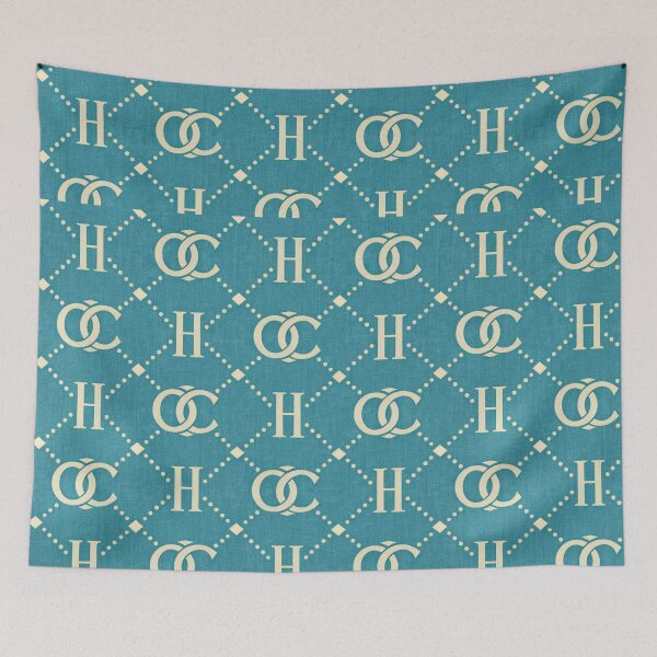 Item preview, Sea blue Monogram Grid Patter – Old Money Luxury designed and sold by Ve state official.