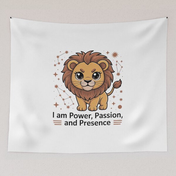Item preview, Leo Zodiac Lion – I Am Power, Passion, and Presence | Cute Astrology Design designed and sold by Cool-cat-art.
