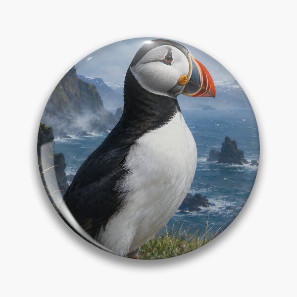 Item preview, Atlantic Puffin on Sea Cliffs designed and sold by Pixel Junkies Studio.