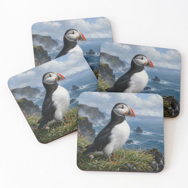 Item preview, Atlantic Puffin on Sea Cliffs designed and sold by Pixel Junkies Studio.