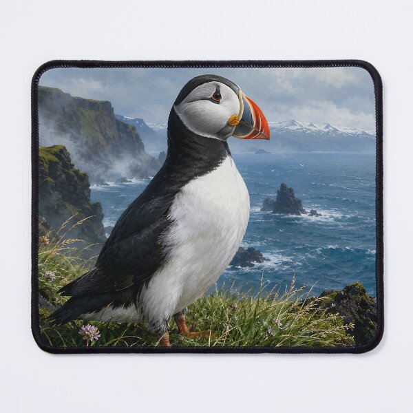 Item preview, Atlantic Puffin on Sea Cliffs designed and sold by Pixel Junkies Studio.