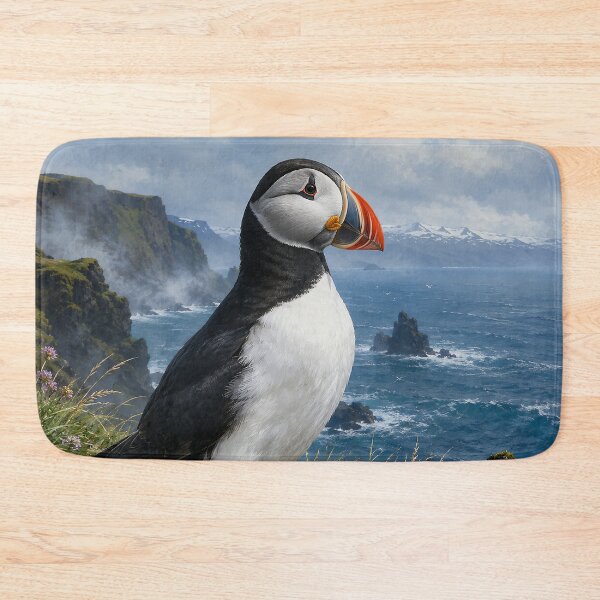 Item preview, Atlantic Puffin on Sea Cliffs designed and sold by Pixel Junkies Studio.