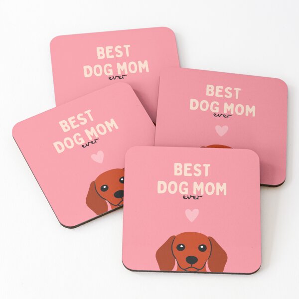 Item preview, Smooth-haired Red Dachshund Best Dog Mom designed and sold by ZoesPlace.