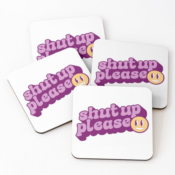 Item preview, Shut Up Please Short Minimalist Phrase - Sarcastic Emoji designed and sold by silviaarzamendia.