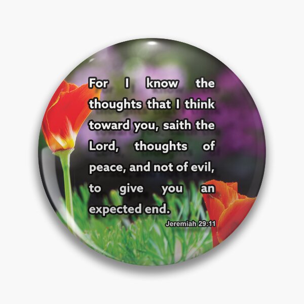 Item preview, Jeremiah 29 11 For I Know The Thoughts - Inspirational Bible Verse designed and sold by InsprtnlArtbyDP.