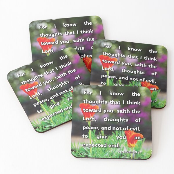 Item preview, Jeremiah 29 11 For I Know The Thoughts - Inspirational Bible Verse designed and sold by InsprtnlArtbyDP.