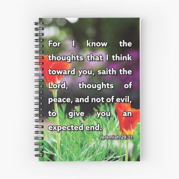 Item preview, Jeremiah 29 11 For I Know The Thoughts - Inspirational Bible Verse designed and sold by InsprtnlArtbyDP.