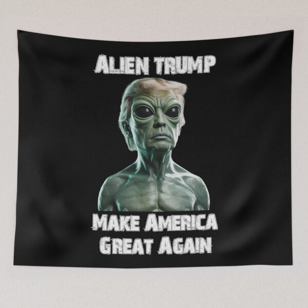 Item preview, Alien Trump Make America Great Again – Funny UFO Political Parody designed and sold by ALL ART .