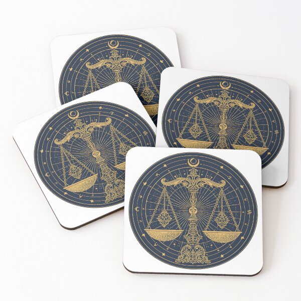 Item preview, Libra Zodiac Celestial Scales — Mystical Sticker designed and sold by KooksStudio.