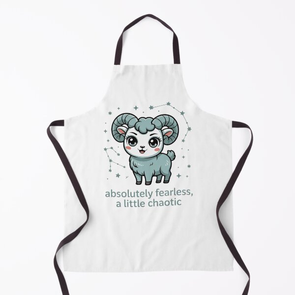Item preview, Cute Aries Zodiac Ram – Absolutely Fearless A Little Chaotic Funny Astrology Sticker designed and sold by Cool-cat-art.