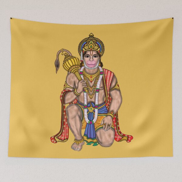 Item preview, Lord Hanuman Artwork | Powerful Hindu Divine Digital Illustration designed and sold by Harshit_Digital_Arts.