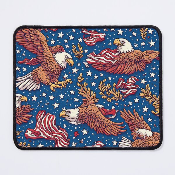 Item preview, Patriotic American Bald Eagle Seamless Pattern Red White and Blue designed and sold by dcohea.