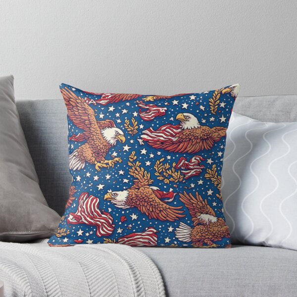 Item preview, Patriotic American Bald Eagle Seamless Pattern Red White and Blue designed and sold by dcohea.