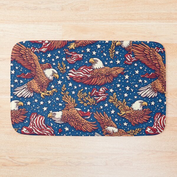 Item preview, Patriotic American Bald Eagle Seamless Pattern Red White and Blue designed and sold by dcohea.