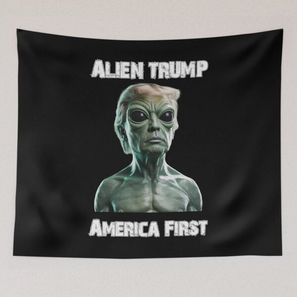 Item preview, Alien Trump America First – Funny UFO Political Parody designed and sold by ALL ART .