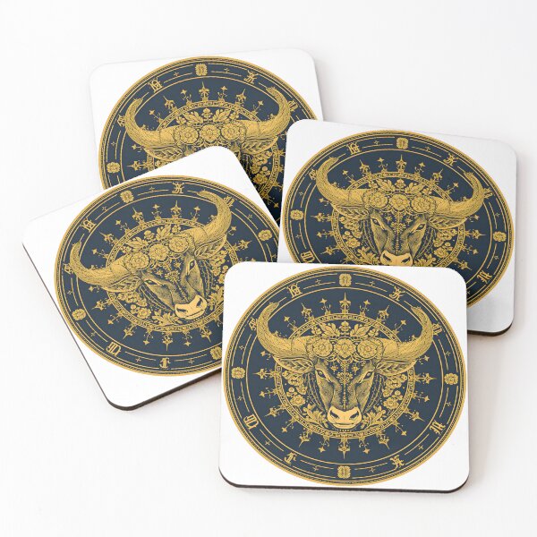 Item preview, Taurus Zodiac Celestial Bull — Mystical Sticker designed and sold by KooksStudio.