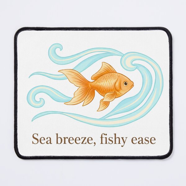 Item preview, Luxury Minimalist Goldfish - Serene Coastal Art designed and sold by TheSquirla.