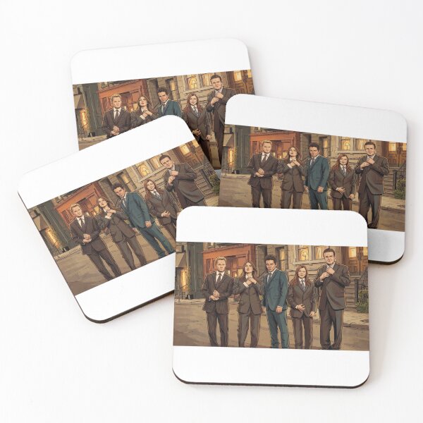 Item preview, Legendary Friends in Suits Comic Style Group Illustration - HIMYM designed and sold by Greemo03.