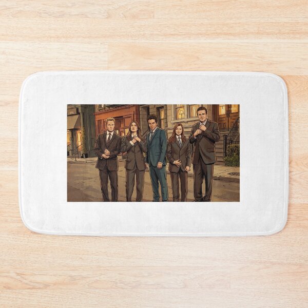 Item preview, Legendary Friends in Suits Comic Style Group Illustration - HIMYM designed and sold by Greemo03.