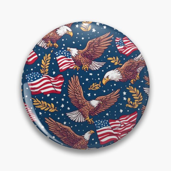 Item preview, American Bald Eagle Seamless Pattern Red White and Blue designed and sold by dcohea.