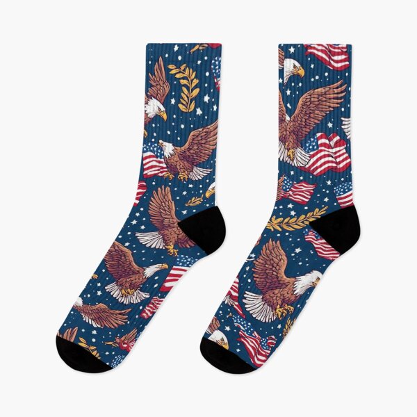 Item preview, American Bald Eagle Seamless Pattern Red White and Blue designed and sold by dcohea.