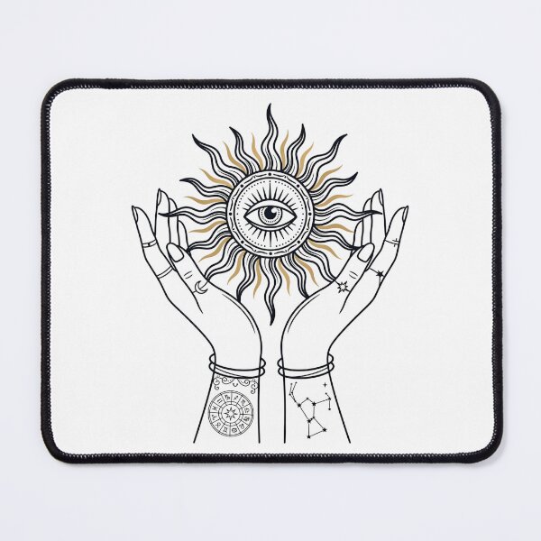 Item preview, Mystic Celestial Evil Eye Sun Witchy Hands designed and sold by LeoLabs.