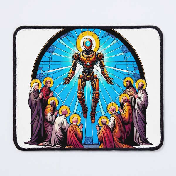 Item preview, Worship AI, Cyber Messiah Design designed and sold by Bot-Army.
