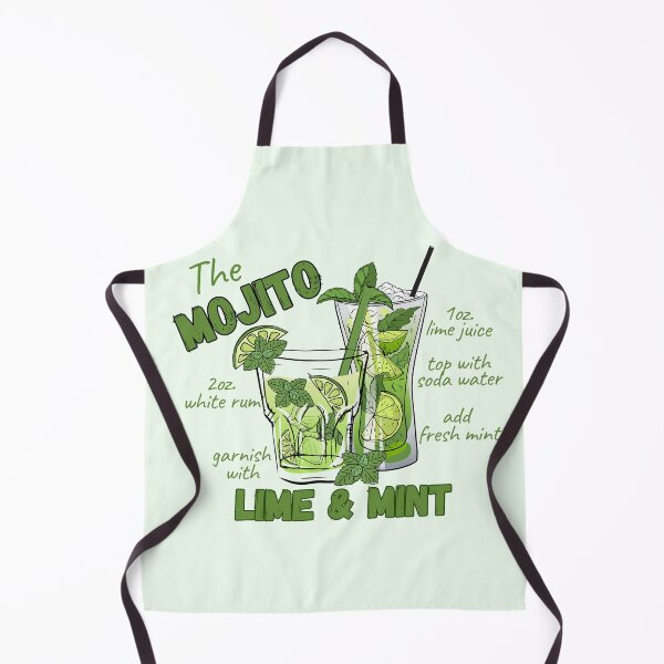 Item preview, The Mojito Cocktail Recipe Illustrated Art designed and sold by SilverSeaBKK.