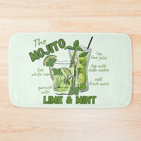 Item preview, The Mojito Cocktail Recipe Illustrated Art designed and sold by SilverSeaBKK.