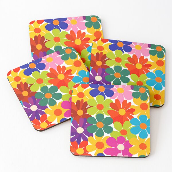 Item preview, Retro 1960's Flower Power Pattern Hippie Art Designs  designed and sold by DEC02.