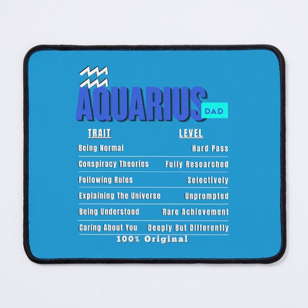 Item preview, Aquarius Dad Traits - Humorous Zodiac Father's Day Gift designed and sold by ZenWealthDesign.
