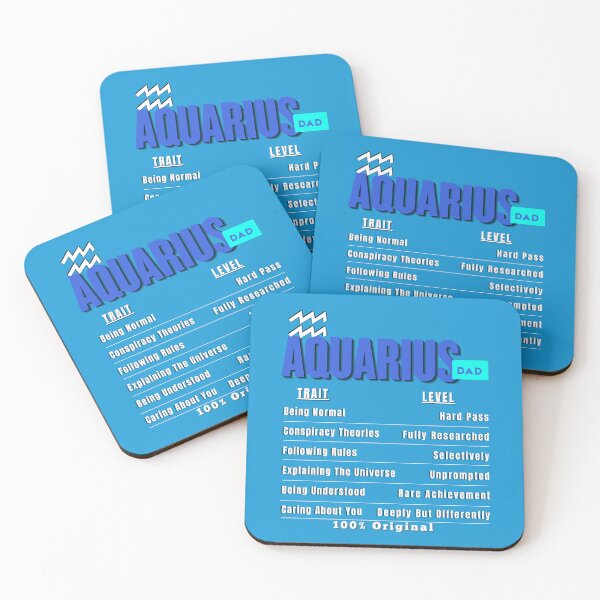 Item preview, Aquarius Dad Traits - Humorous Zodiac Father's Day Gift designed and sold by ZenWealthDesign.