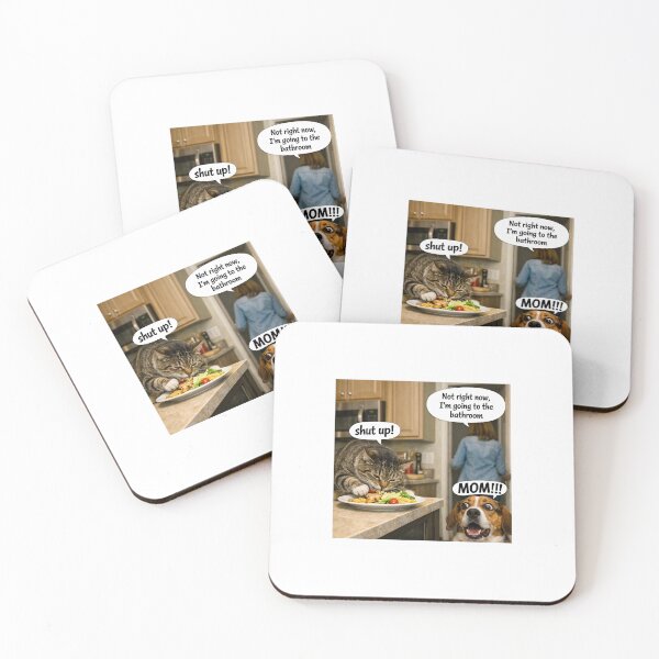 Item preview, Cat Dog Sibling Rivalry Meme(revise) designed and sold by ThatUnknownOre.