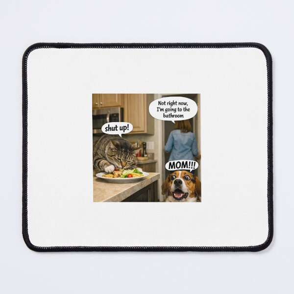 Item preview, Cat Dog Sibling Rivalry Meme(revise) designed and sold by ThatUnknownOre.