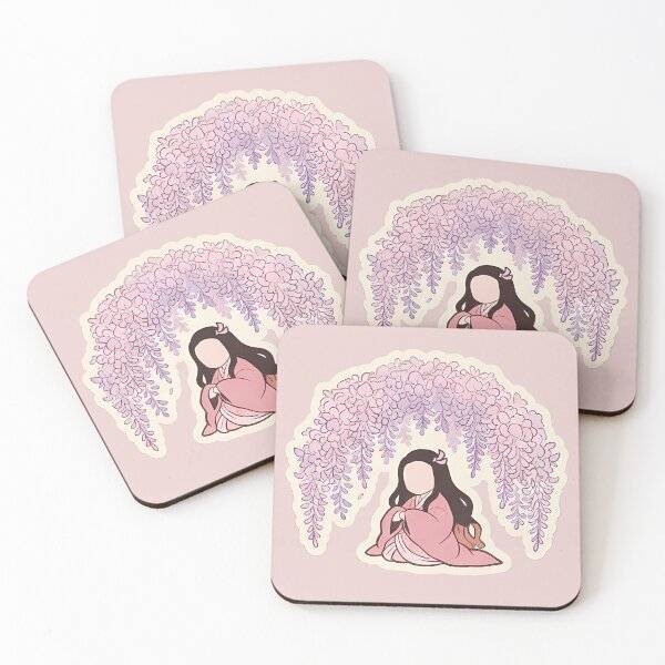 Item preview, Japanese Demon Slayer Inspired Bamboo Fire & Wisteria Anime Aesthetic Art Set | Tanjiro & Nezuko Inspired Fantasy Watercolor Design designed and sold by VectorJoy.