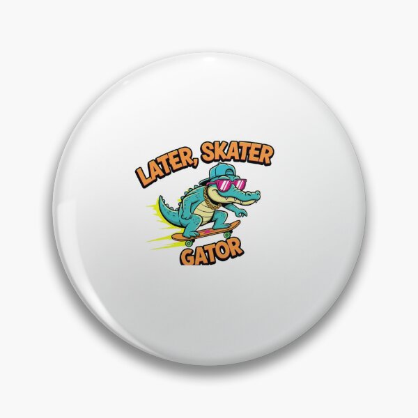 Item preview, Later Skater Gator - Retro 90s Skateboard Alligator designed and sold by TheSquirla.